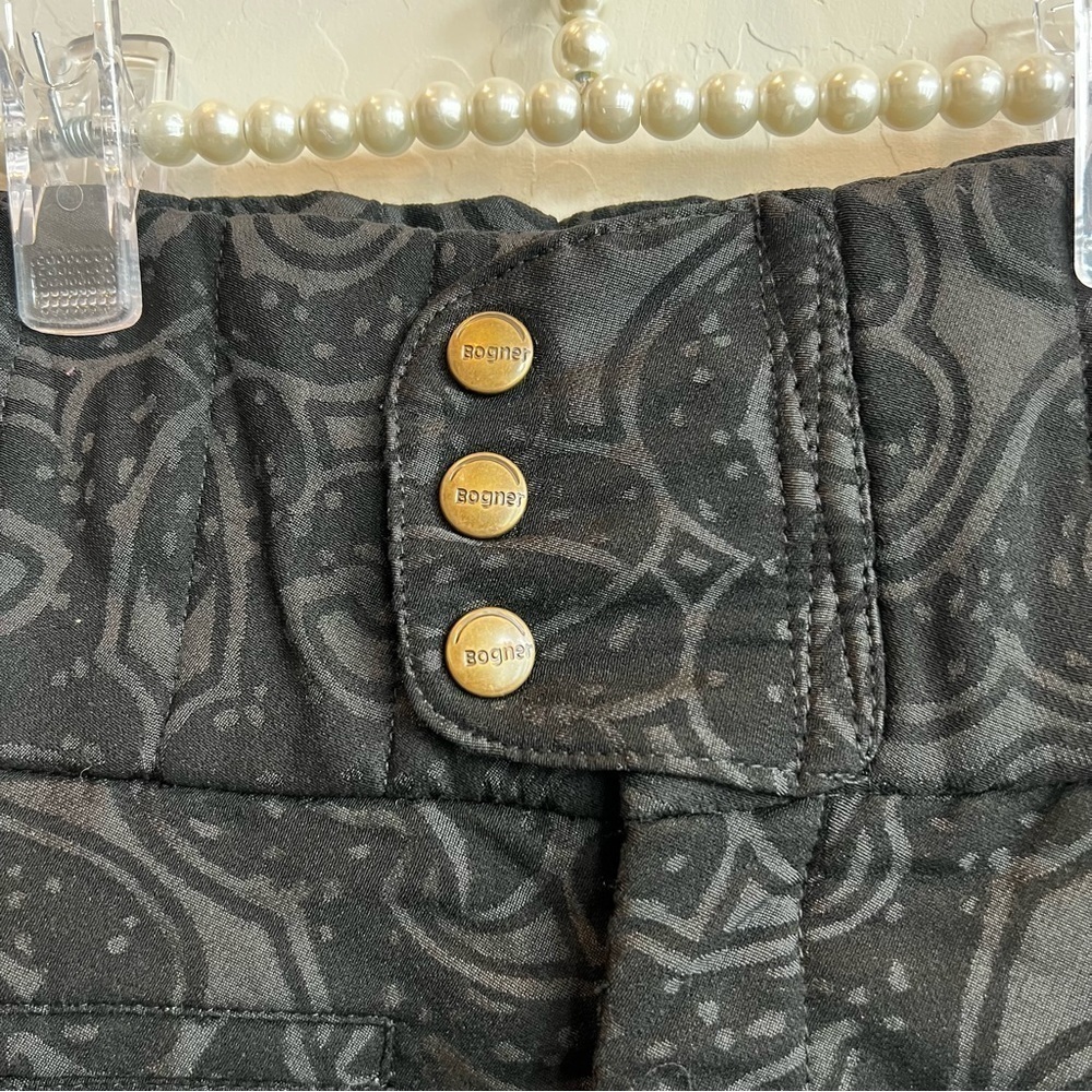 Bogner Black Patterned Ankle Pants - image 7